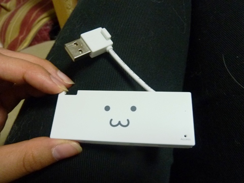 USBで。。